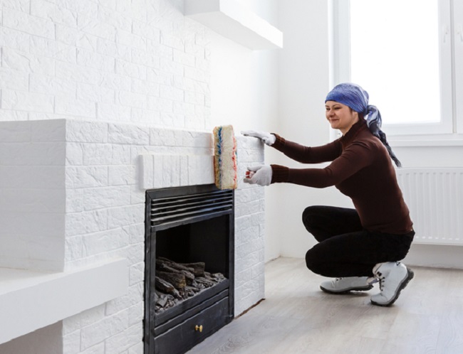 How to Paint a Slate Fireplace