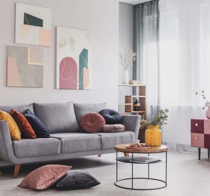 what colours go with grey sofa