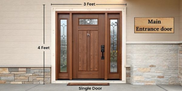 What is the normal height of the door in a residential building