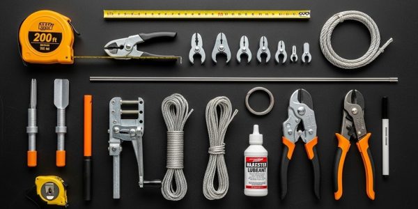 Professional electrician using mule tape to pull wires through conduit