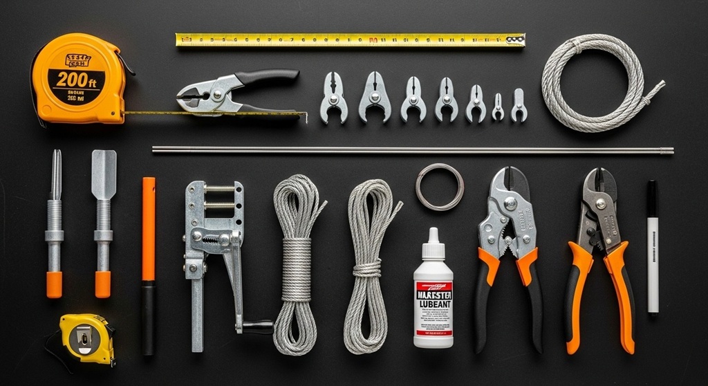 Professional electrician using mule tape to pull wires through conduit