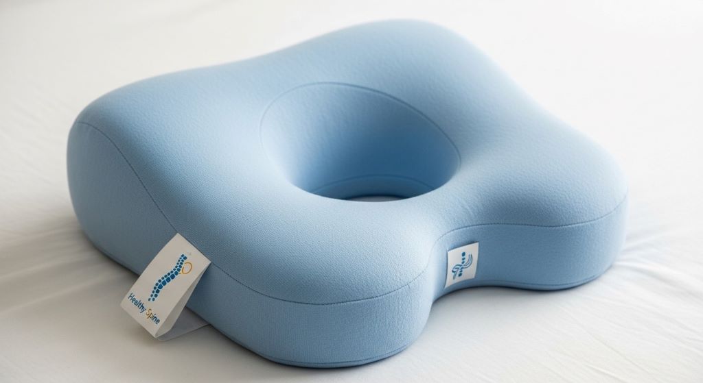 Contoured neck support pillow designed specifically for children's healthy spine development