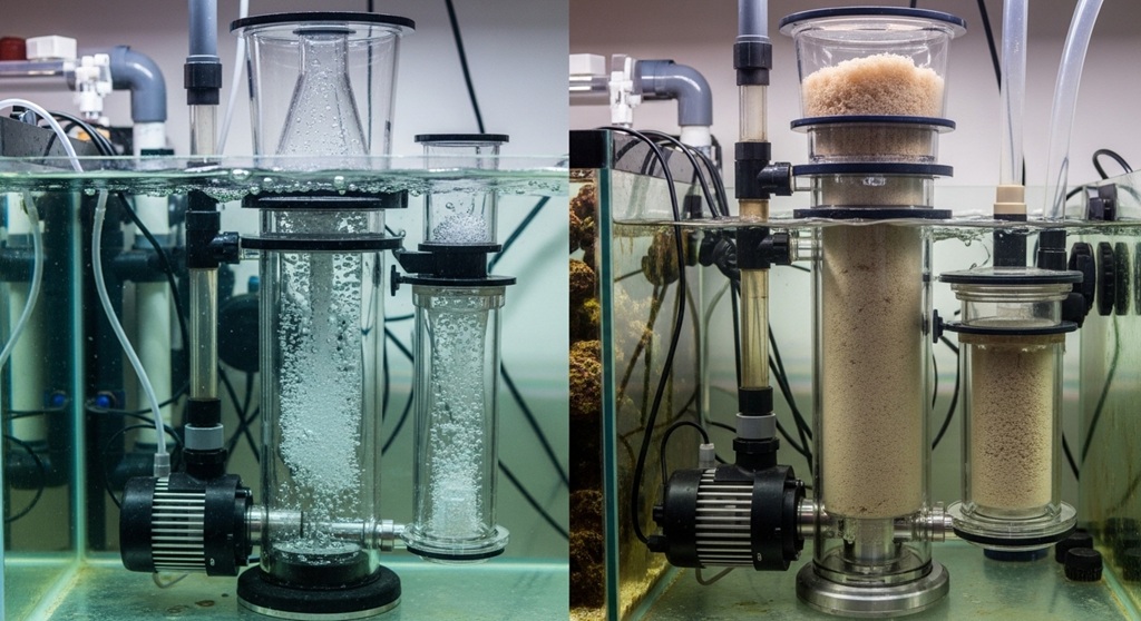 Do internal protein skimmers affect display tank aesthetics