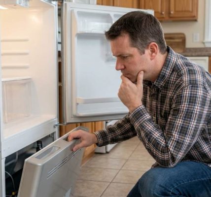 Houston homeowner troubleshooting refrigerator that shuts off after a few seconds