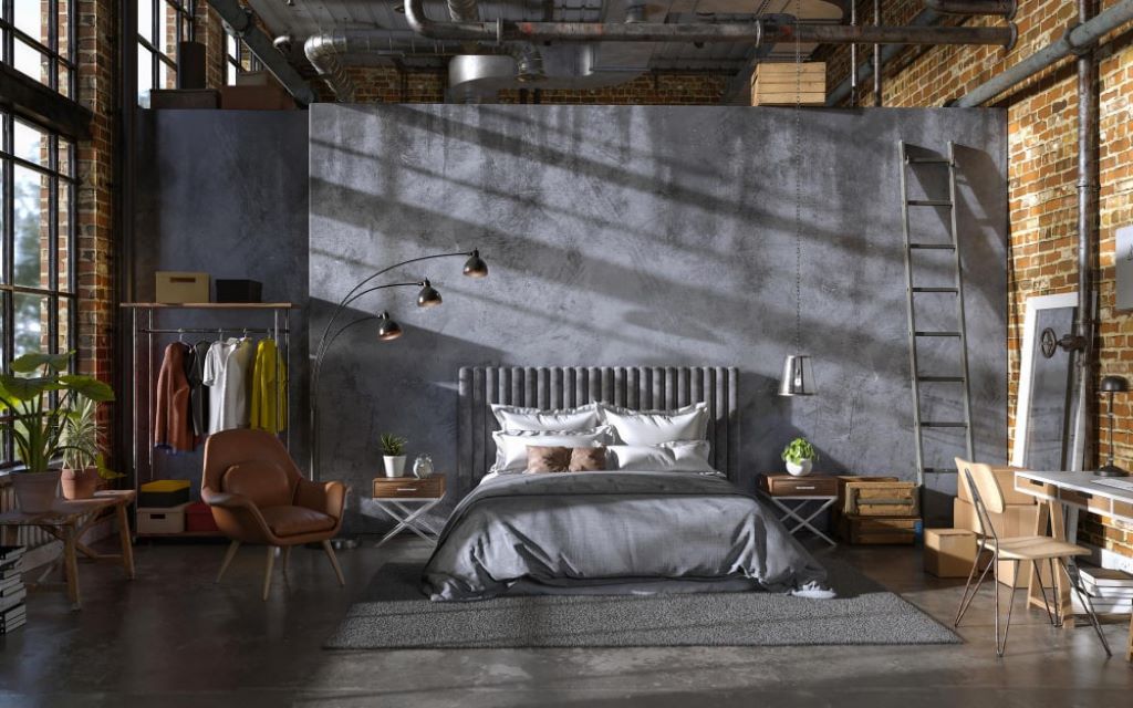 Elegant bedroom with budget bedding styled to look like a luxury hotel room