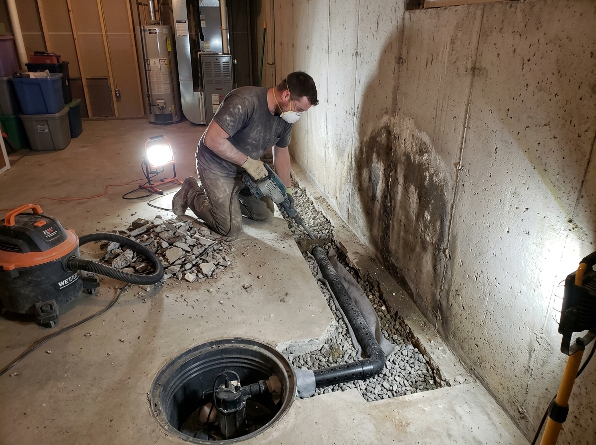 Stop cove joint seepage for good! Discover proven basement leak repair solutions to keep your foundation dry and secure. Contact us for a free estimate today!